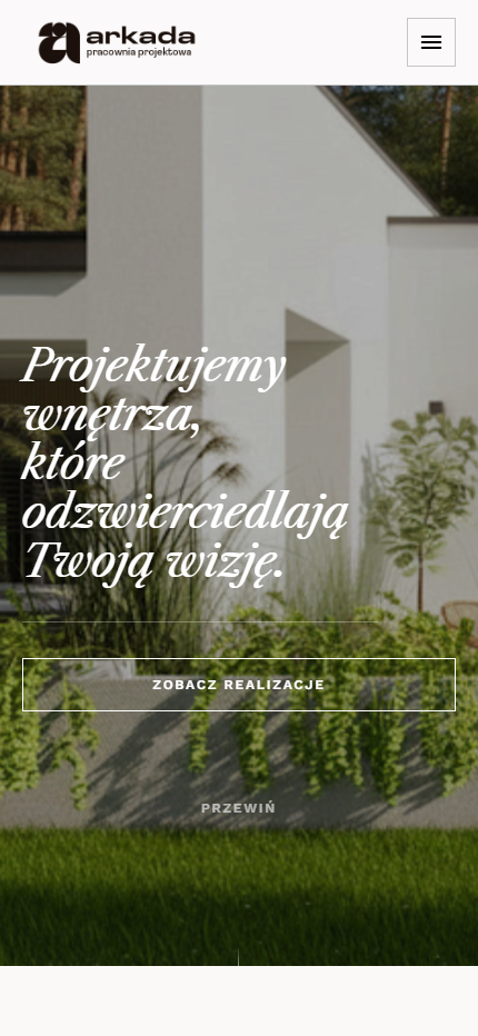 Mobilna wersja strony Arkada