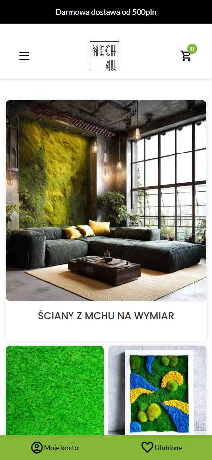 Mobilny widok sklepu Mech4u