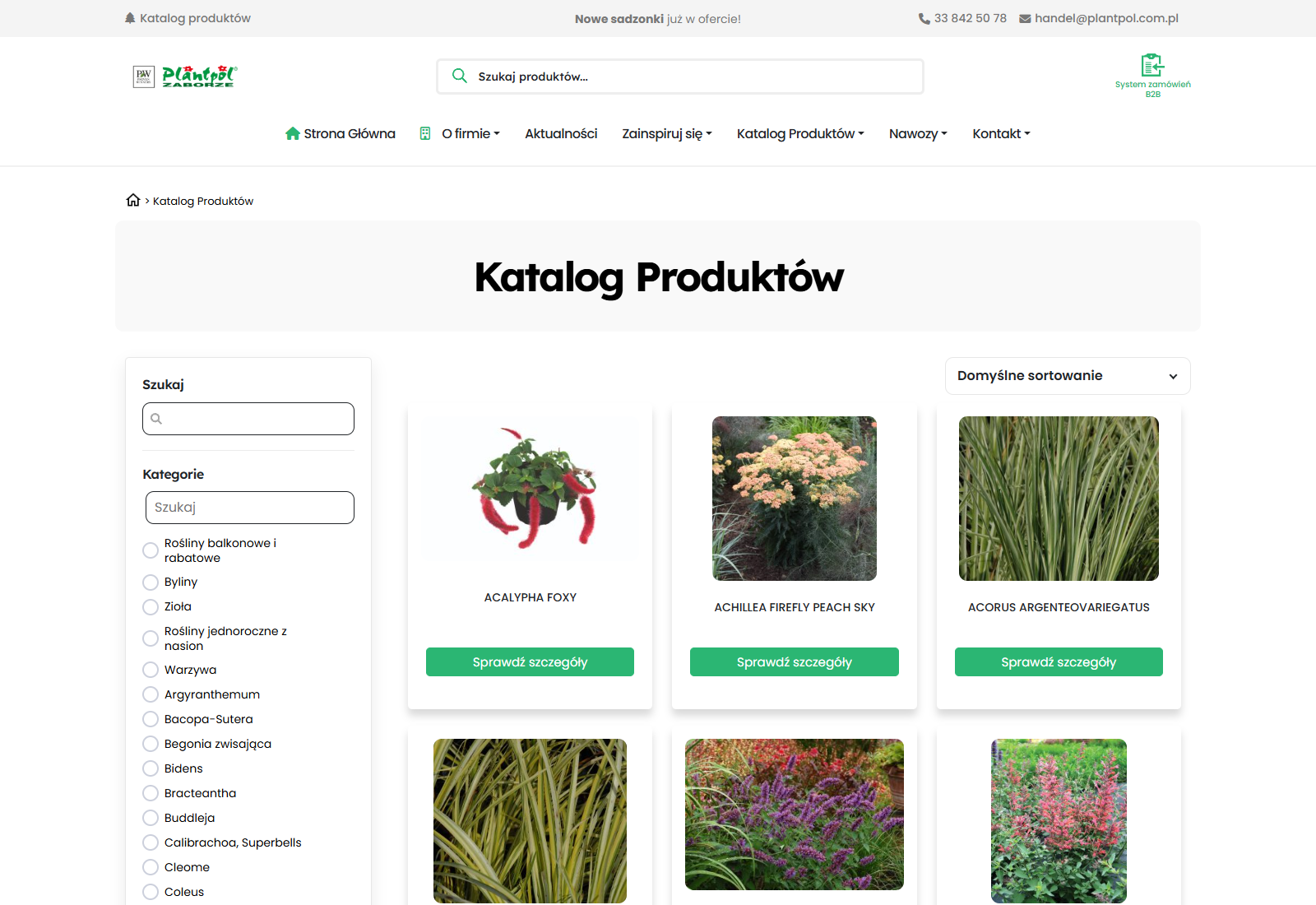 Zrzut ekranu projektu Plantpol
